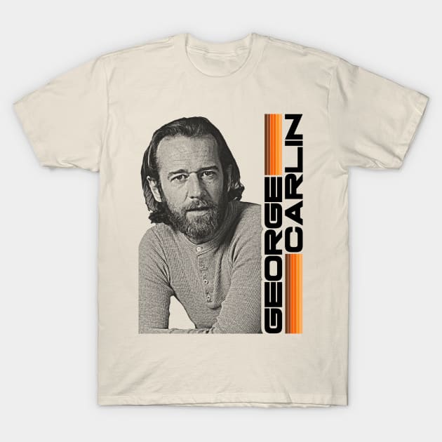 George Carlin :: Retro Comedy FanArt Tribute T-Shirt by darklordpug